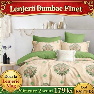 Lenjerie de pat finet 6 piese EST193– Oferta 2 la 179 lei