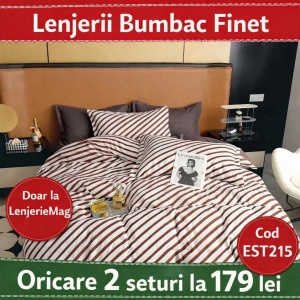 Lenjerie de pat finet 6 piese EST215– Oferta 2 la 179 lei