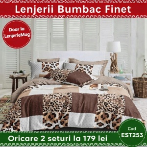 Lenjerie de pat finet 6 piese EST253– Oferta 2 la 179 lei