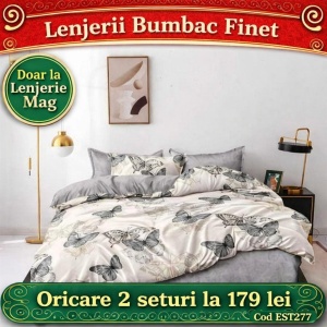 Lenjerie de pat finet 6 piese EST277– Oferta 2 la 179 lei
