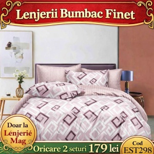 Lenjerie de pat finet 6 piese EST298– Oferta 2 la 179 lei