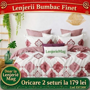 Lenjerie de pat finet 6 piese EST300– Oferta 2 la 179 lei