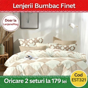 Lenjerie de pat finet 6 piese EST321– Oferta 2 la 179 lei