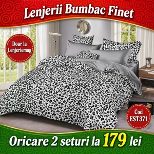Lenjerie de pat finet 6 piese EST371 – Oferta 2 la 179 lei