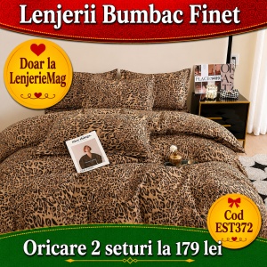 Lenjerie de pat finet 6 piese EST372 – Oferta 2 la 179 lei
