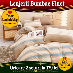 Lenjerie de pat finet 6 piese EST398 – Oferta 2 la 179 lei