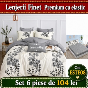 Lenjerie de pat finet 6 piese ESTE08
