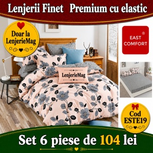 Lenjerie de pat finet 6 piese ESTE19