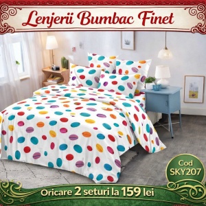 Lenjerie de pat finet 6 piese SKY207 – Oferta 2 la 159 lei
