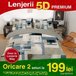 Lenjerie De Pat Finet Premium 6 piese cu elastic 5D ESTS10