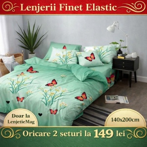 Set Lenjerie cu Elastic Finet Gros 140X200 SKE57