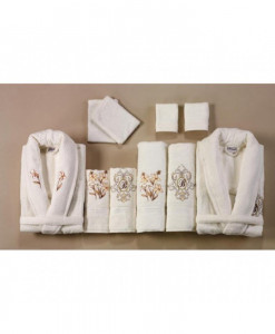 Set Prosoape si Halate din Bumbac 10 Piese, Belinda, Crem BLD 10-05