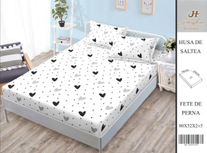 HUSA DE PAT CU ELASTIC CU 2 FETE DE PERNA 160x200cm SHA34