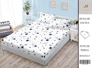 HUSA DE PAT CU ELASTIC CU 2 FETE DE PERNA 160x200cm SHA44