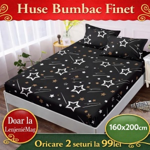HUSA DE PAT CU ELASTIC CU 2 FETE DE PERNA 160x200cm SKYN21