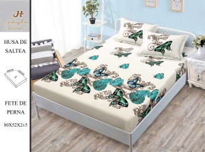 HUSA DE PAT CU ELASTIC CU 2 FETE DE PERNA Premium 180x200cm HSG09