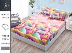 HUSA DE PAT CU ELASTIC CU 2 FETE DE PERNA Premium 180x200cm HSG59