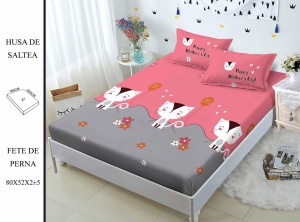 HUSA DE PAT CU ELASTIC CU 2 FETE DE PERNA Premium 180x200cm HSG89