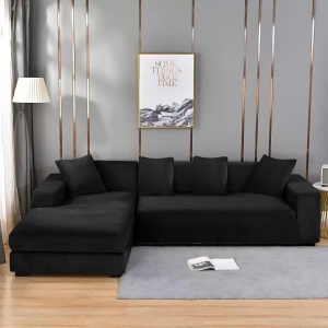 Husa Elastica Pentru Coltar Catifea Negru HSC06 - Img 2