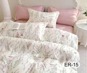 Lenjerie Bumbac Finet Premium 6 piese+husa CADOU ESTD82