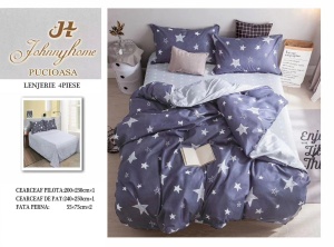 Lenjerie de pat Bumbac Satinat Premium 4 piese SA43 Oferta 3 la 219 lei