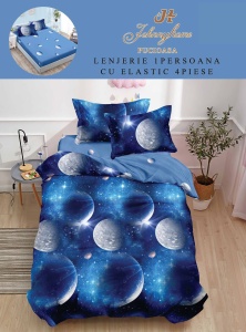 Lenjerie de pat Finet 1 Persoana sau dimensiuni mici cu Elastic Y146