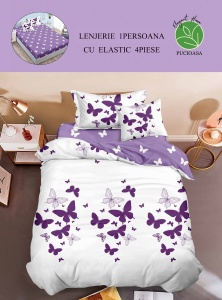 Lenjerie de pat Finet 1 Persoana sau dimensiuni mici cu Elastic Y176