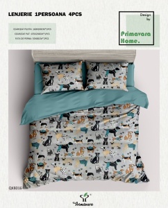 Lenjerie de pat Finet 1 Persoana&Single Bumbac 100% PRIPB07