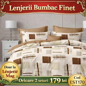 Lenjerie de pat finet 6 piese EST170– Oferta 2 la 179 lei