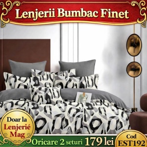 Lenjerie de pat finet 6 piese EST192– Oferta 2 la 179 lei