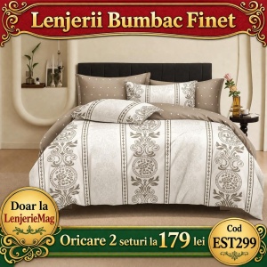 Lenjerie de pat finet 6 piese EST299– Oferta 2 la 179 lei