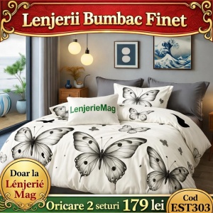 Lenjerie de pat finet 6 piese EST303– Oferta 2 la 179 lei