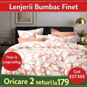 Lenjerie de pat finet 6 piese EST305– Oferta 2 la 179 lei