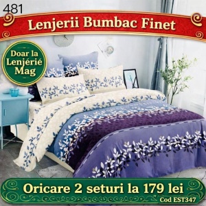 Lenjerie de pat finet 6 piese EST347– Oferta 2 la 179 lei