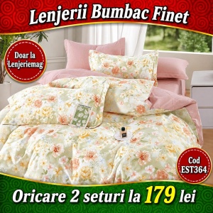 Lenjerie de pat finet 6 piese EST364 – Oferta 2 la 179 lei