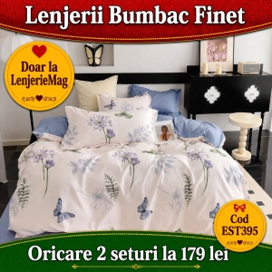 Lenjerie de pat finet 6 piese EST395 – Oferta 2 la 179 lei