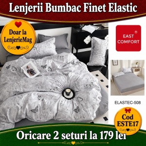 Lenjerie de pat finet 6 piese ESTE17– Oferta 2 la 179 lei