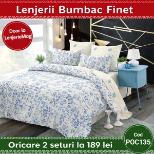 Lenjerie de pat finet 6 piese POC135 – Oferta 2 la 189 lei