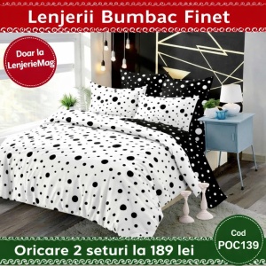 Lenjerie de pat finet 6 piese POC139 – Oferta 2 la 189 lei