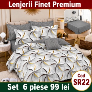 Lenjerie de pat finet 6 piese SR22