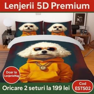 Lenjerie De Pat Finet Premium 6 piese cu elastic 5D ESTS02