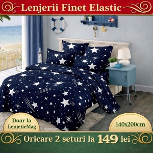 Set Lenjerie cu Elastic Finet Gros 140X200 SKE49