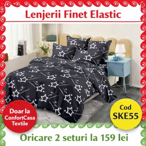 Set Lenjerie cu Elastic Finet Gros 140X200 SKE55