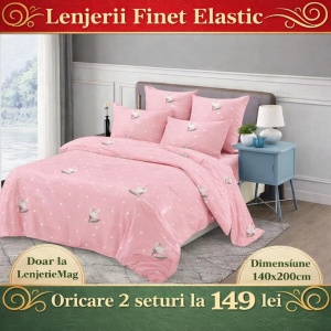 Set Lenjerie cu Elastic Finet Gros 140X200 SKE60