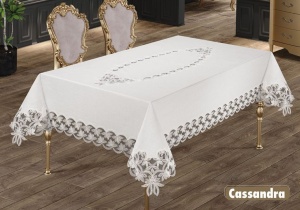 Fata de masa ,Crem din jacquard dreptunghiulara 160x220cm
