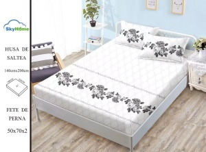 HUSA DE PAT CU ELASTIC CU 2 FETE DE PERNA 140X200 SHK29