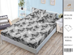HUSA DE PAT CU ELASTIC CU 2 FETE DE PERNA 160x200cm SHA01