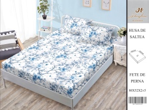 HUSA DE PAT CU ELASTIC CU 2 FETE DE PERNA 160x200cm SHA11
