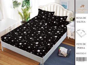 HUSA DE PAT CU ELASTIC CU 2 FETE DE PERNA 160x200cm SHA21
