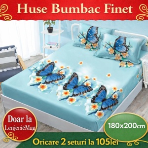 HUSA DE PAT CU ELASTIC CU 2 FETE DE PERNA 180x200cm SKYH17